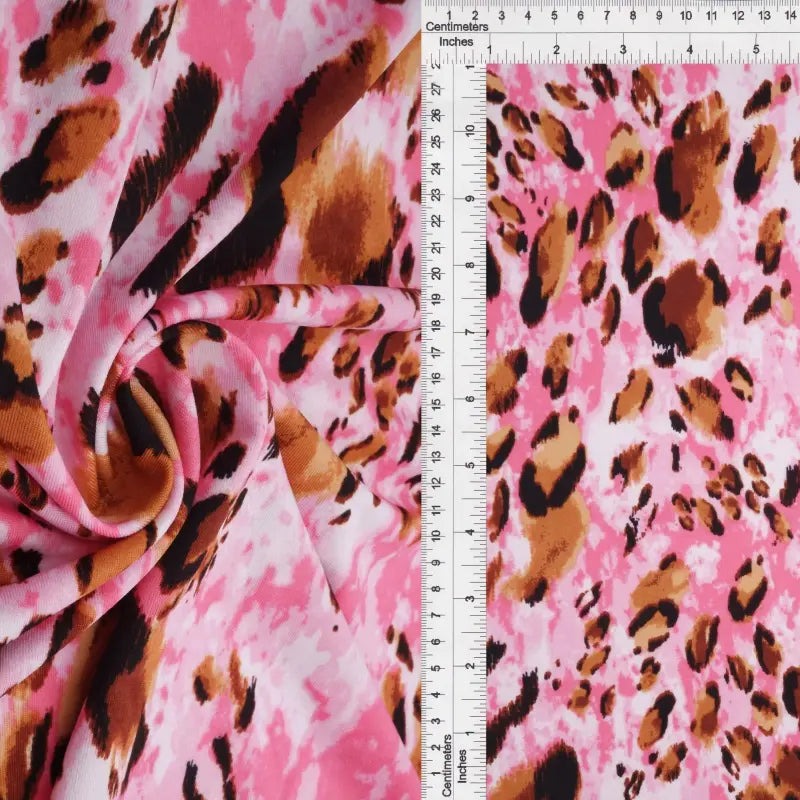 1 Yard DTY Animal Print Fabric Stretch Knit Soft Lightweight Polyester Spandex 58/60 Inch Wide