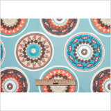 Spanish Blue Medallion Cotton-Polyester Print