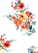 1 yarda de tela de punto DTY cepillada con estampado floral, suave y elástica, 58 pulgadas de ancho