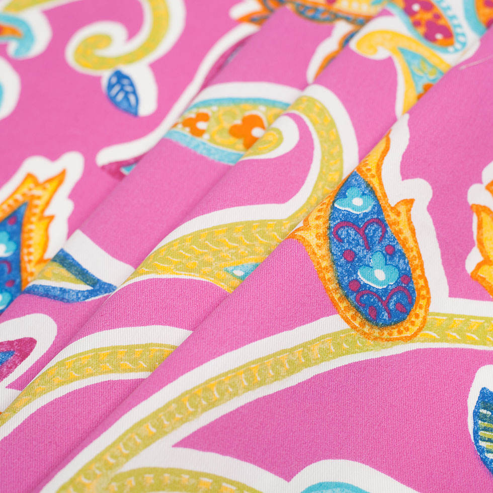 Spanish Fuchsia Floral Cotton-Polyester Print