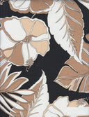 1 Yard Wool Dobby Tropical Leaf Print Fabric, 57/58'' Wide 100% Polyester