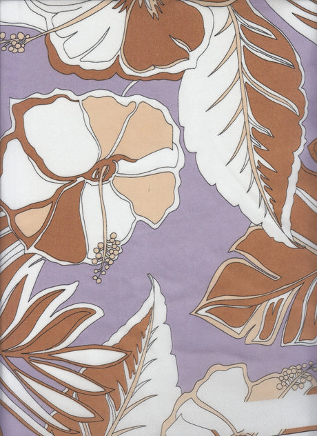 Wool Dobby Tropical Leaf Print Fabric 1 Yard Soft Lightweight 57/58" Wide