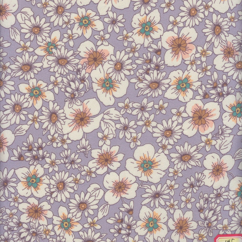 1 Yard CEY Ditsy Floral Print Woven Fabric, Lightweight Polyester Soft Drape 58/59" Wide