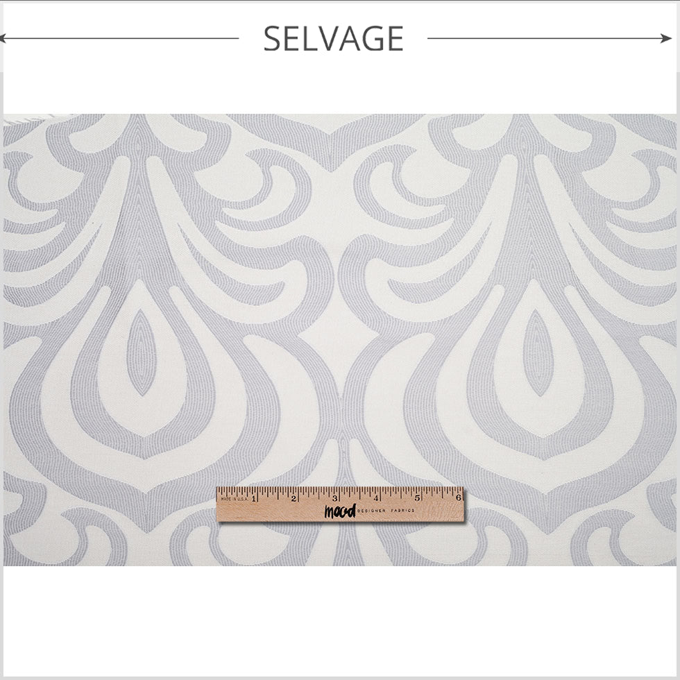 Spanish Plata Damask Cotton-Polyester
