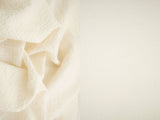 Crinkle Check Textured Woven Fabric Whisper White
