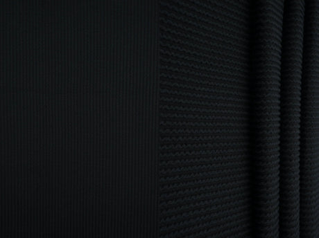 1 Yard 52" Knit Jacquard Rib Fabric 80% Polyester 15% Rayon 5% Spandex 230 GSM