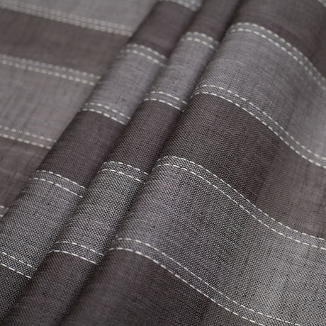 Spanish Gris Sheer Striped Polyester Woven