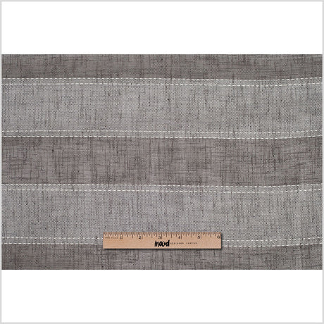 Spanish Gris Sheer Striped Polyester Woven