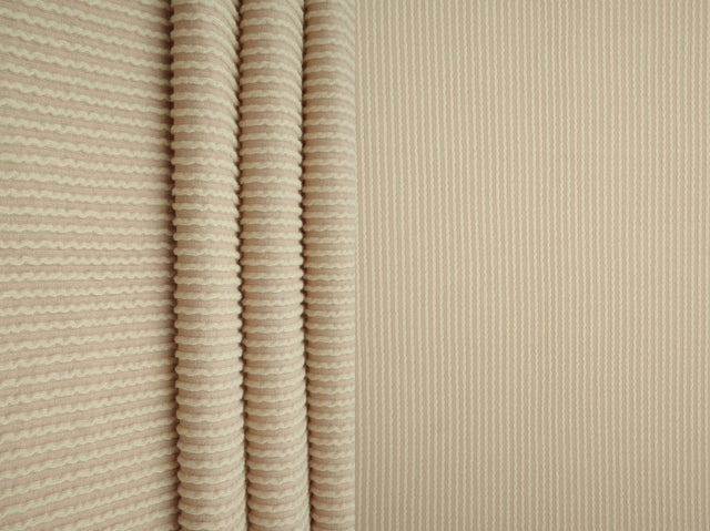Jacquard Double Knit Rib Stretch Fabric