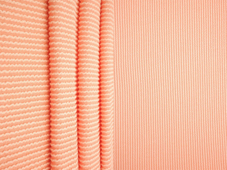 1 Yard 52" Knit Jacquard Rib Fabric 80% Polyester 15% Rayon 5% Spandex 230 GSM