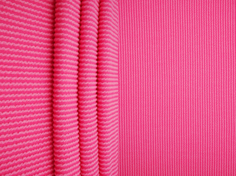 1 Yard 52" Knit Jacquard Rib Fabric 80% Polyester 15% Rayon 5% Spandex 230 GSM