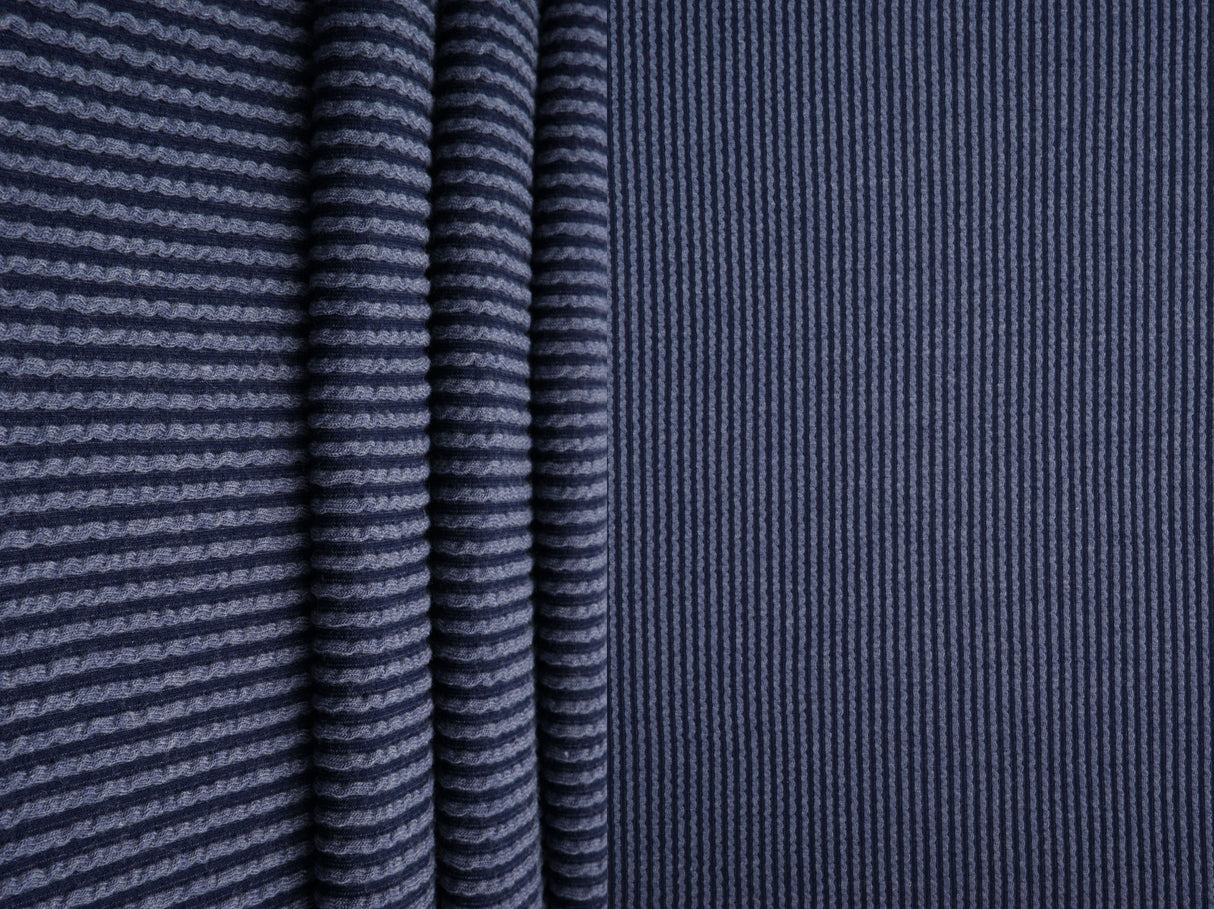 Jacquard Double Knit Rib Stretch Fabric