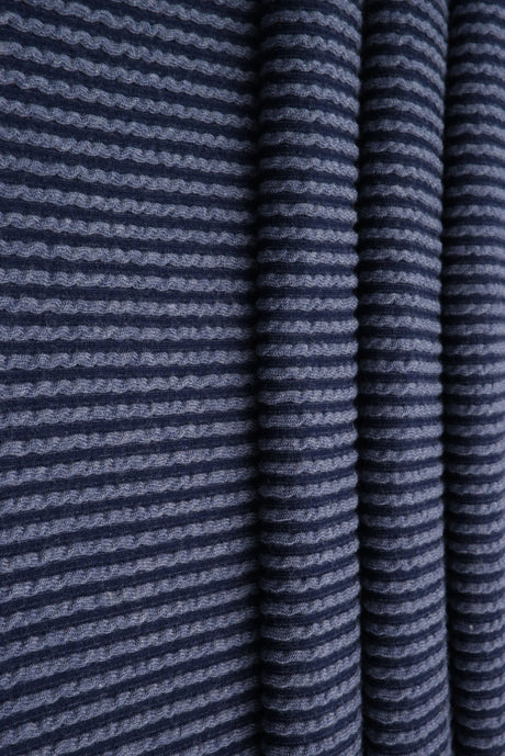 1 Yard 52" Knit Jacquard Rib Fabric 80% Polyester 15% Rayon 5% Spandex 230 GSM