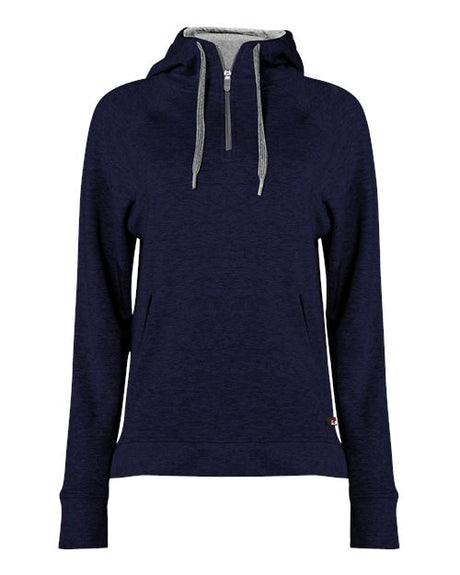 Badger Women's FitFlex French Terry Quarter-Zip Hooded Pullover