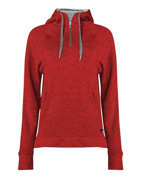 Badger Women's FitFlex French Terry Quarter-Zip Hooded Pullover