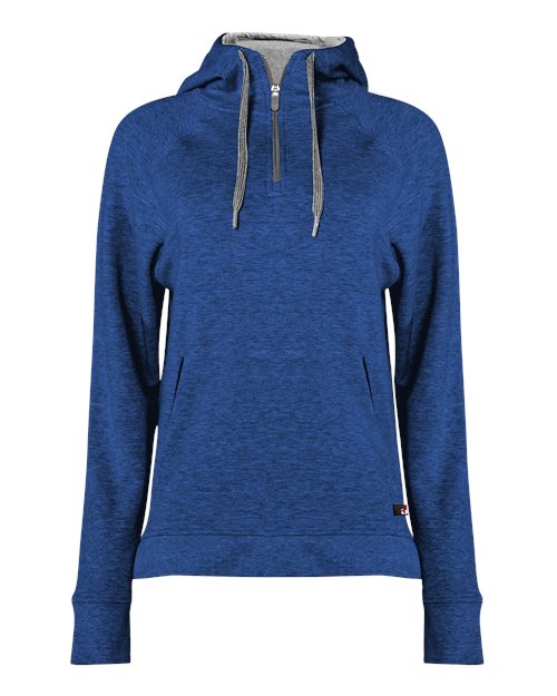 Badger Women's FitFlex French Terry Quarter-Zip Hooded Pullover