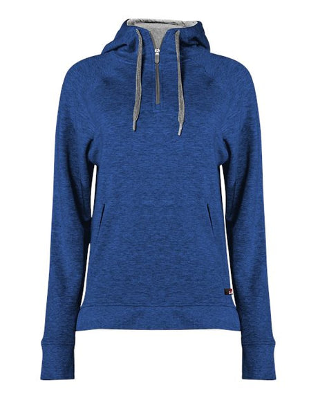 Badger Women's FitFlex French Terry Quarter-Zip Hooded Pullover