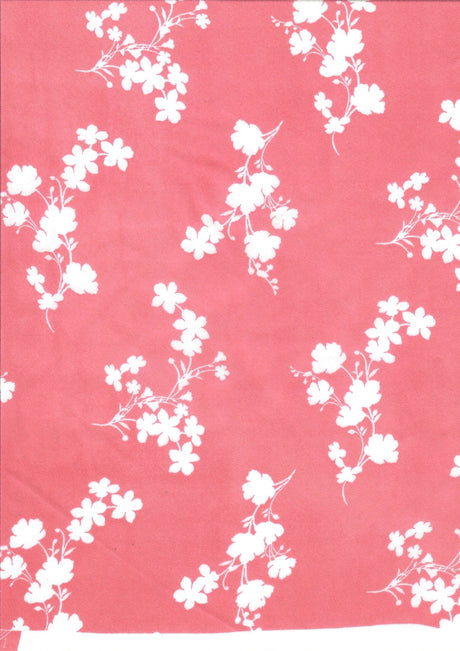 1 Yard Wool Dobby Floral Print Fabric, 58/59? Wide 100% Polyester