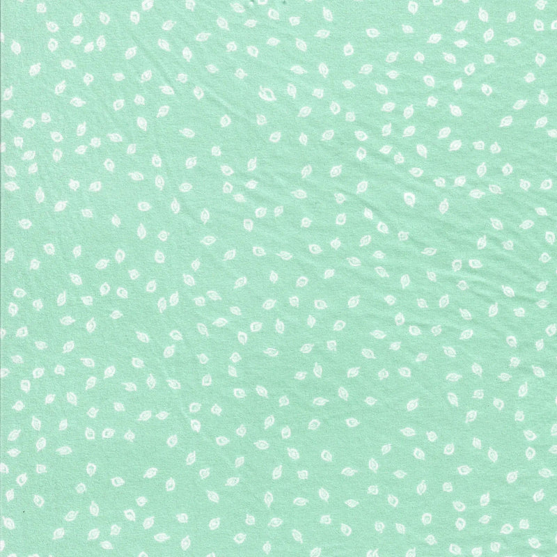 1 Yard Tropical Leaf Geo Brushed DTY Knit Fabric Soft Stretch 58/59" Wide