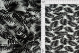 Tropical Leaf Interlock Pleated Fabric 1 Yard Lightweight Soft Drape 58/60" Wide