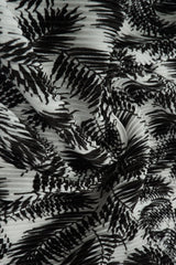 Pleated Tropical Leaf Interlock Knit