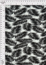 Pleated Tropical Leaf Interlock Knit