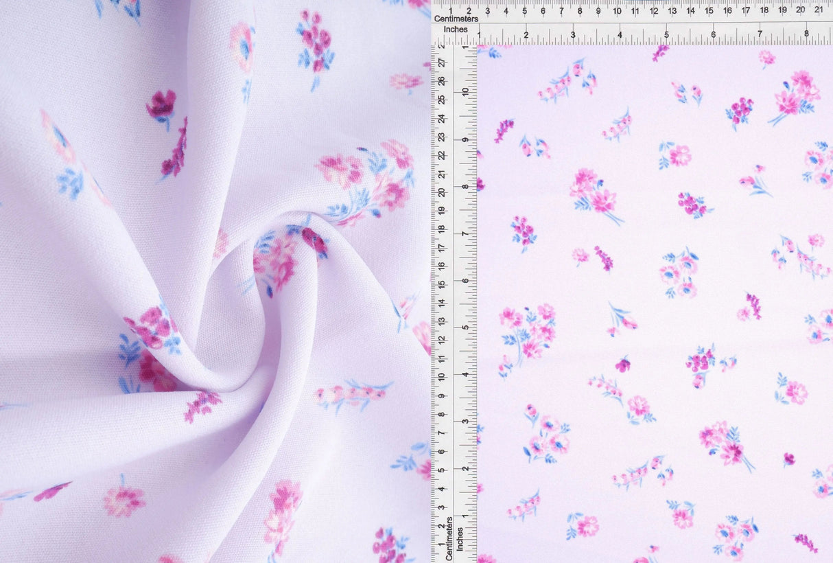 Cey Ditsy Floral Print Fabric 1 Yard Soft Lightweight Drapey Material 58/59" Wide