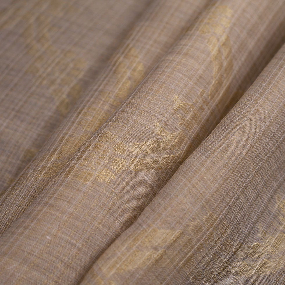 Metallic Antique Gold Sheer Polyester Woven