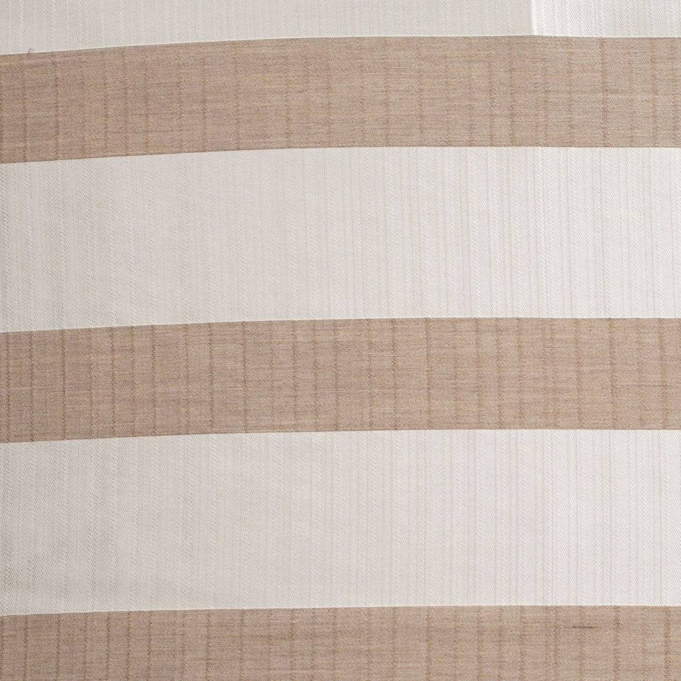 Striped Pearl/Beige Polyester Woven