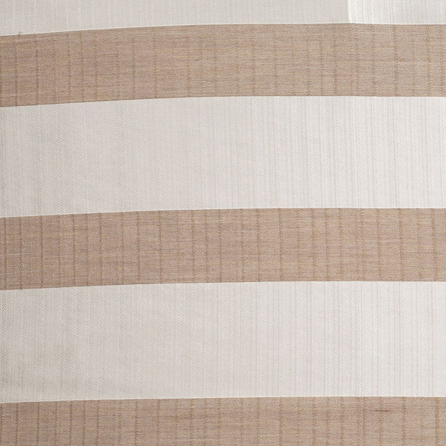 Striped Pearl/Beige Polyester Woven