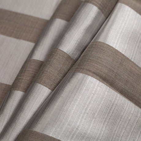 Striped Silver Polyester Woven