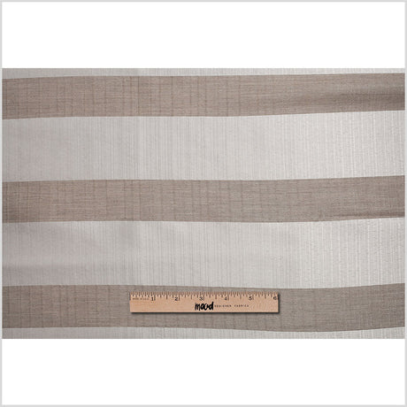 Striped Silver Polyester Woven