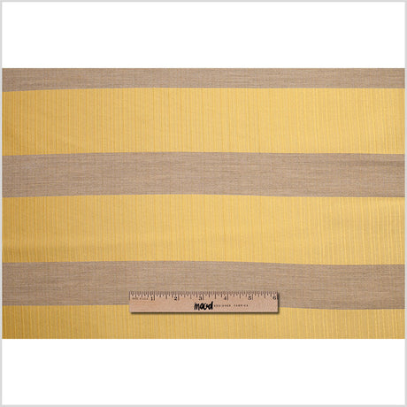 Striped Gold/Beige Polyester Woven