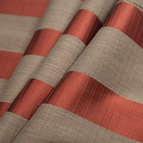 Striped Rust Polyester Woven