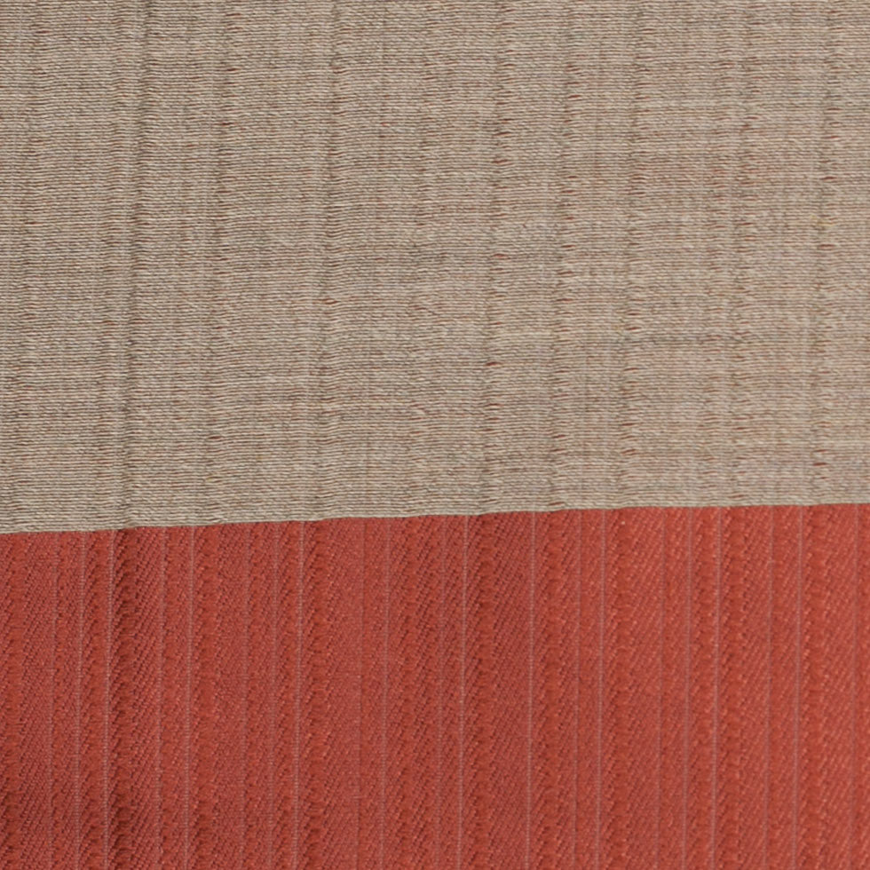 Striped Rust Polyester Woven