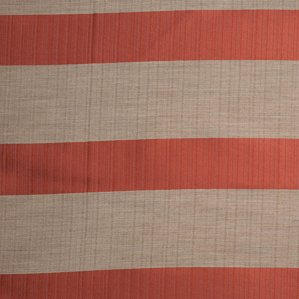Striped Rust Polyester Woven