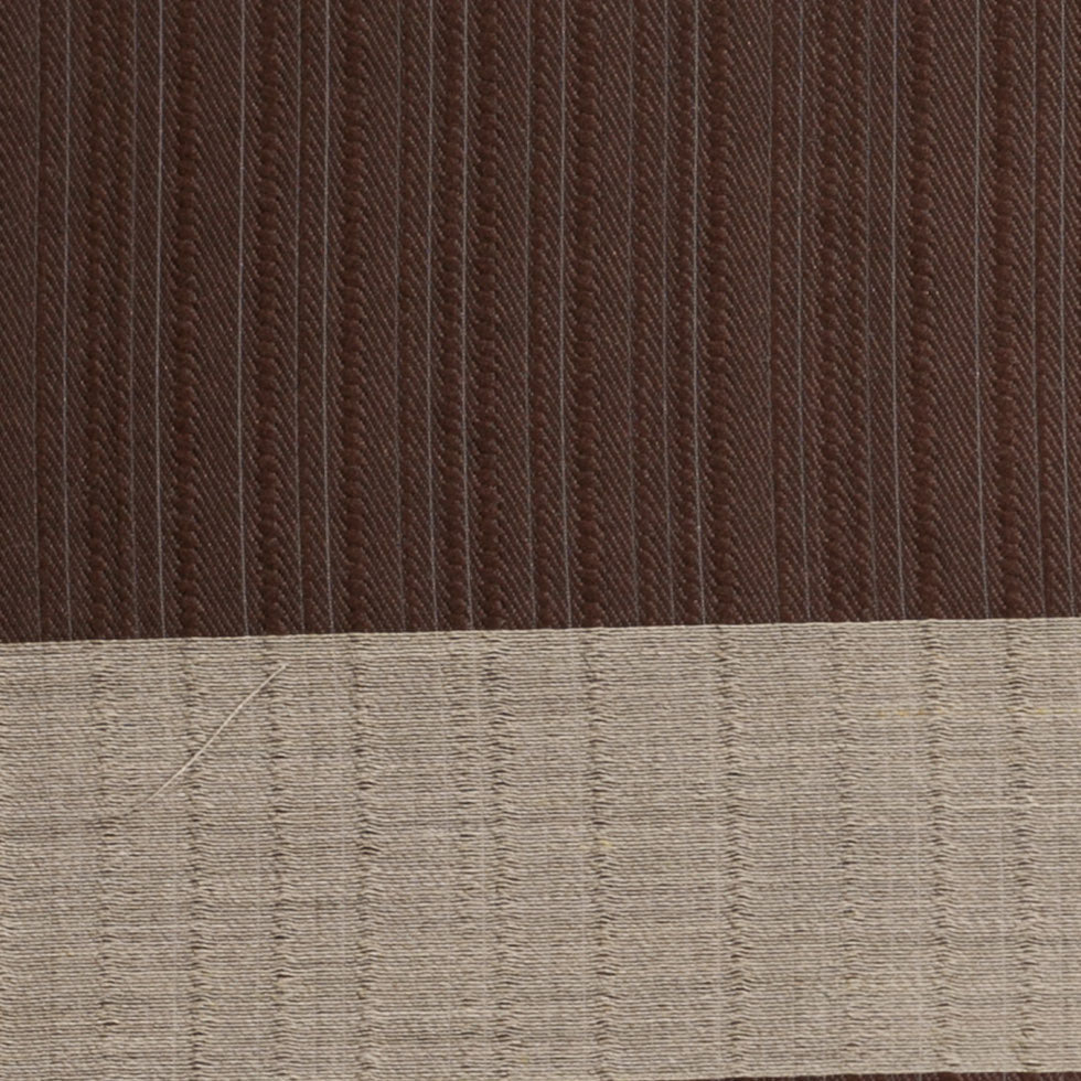 Striped Chocolate Polyester Woven