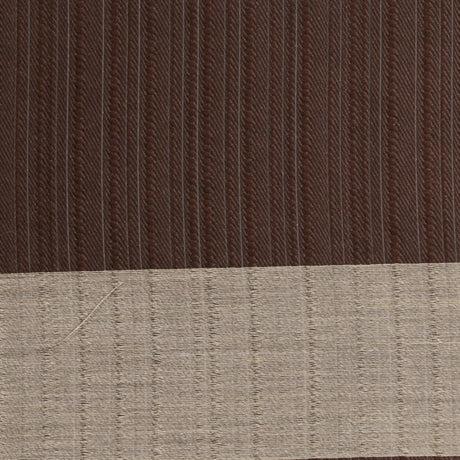 Striped Chocolate Polyester Woven