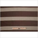 Striped Chocolate Polyester Woven