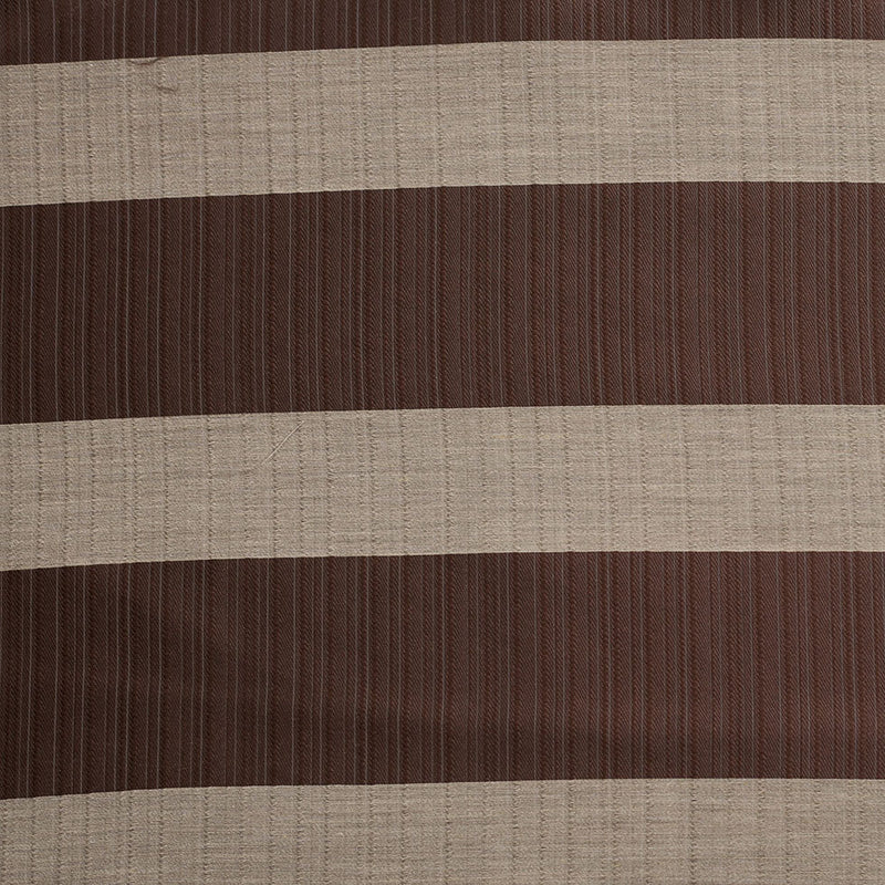 Striped Chocolate Polyester Woven