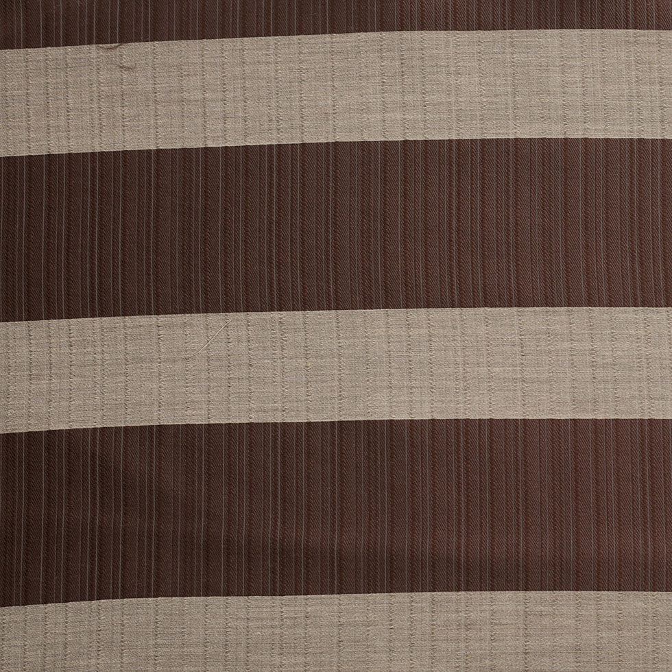 Striped Chocolate Polyester Woven