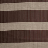 Striped Chocolate Polyester Woven