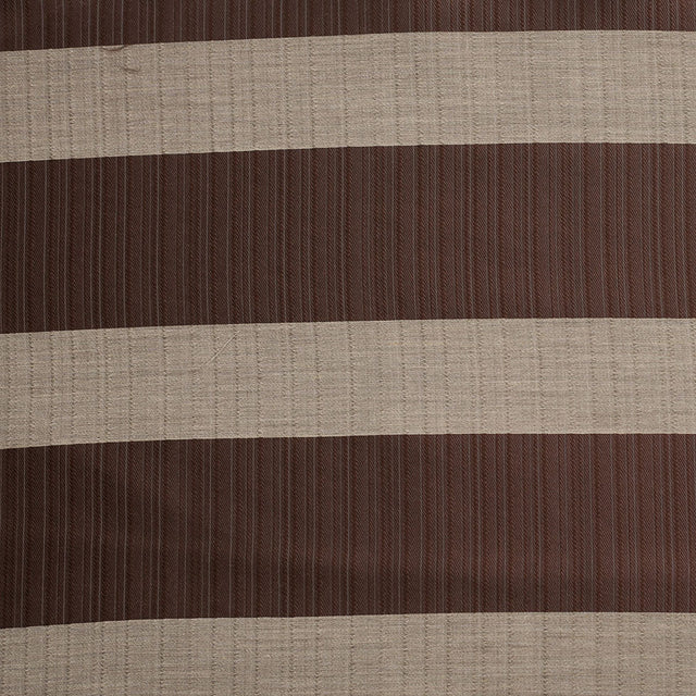 Striped Chocolate Polyester Woven