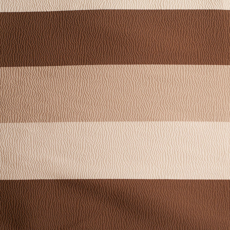 Brown Striped Polyester Brocade