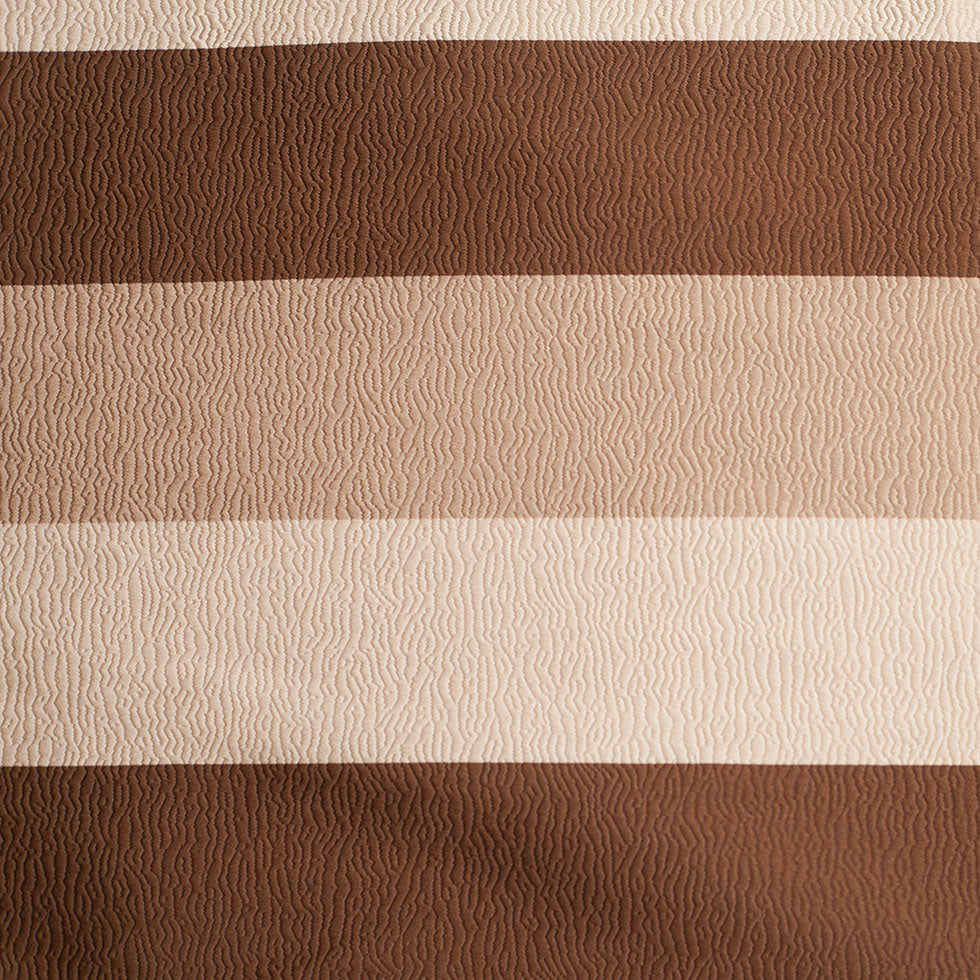 Brown Striped Polyester Brocade