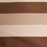 Brown Striped Polyester Brocade