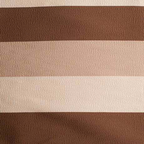 Brown Striped Polyester Brocade