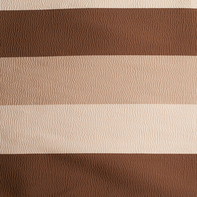 Brown Striped Polyester Brocade