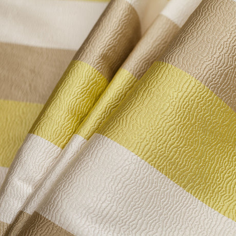 Lime Striped Polyester Brocade