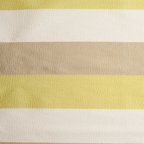 Lime Striped Polyester Brocade